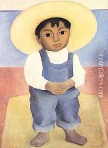 Retrato De Ignacio Oil Painting - Diego Rivera