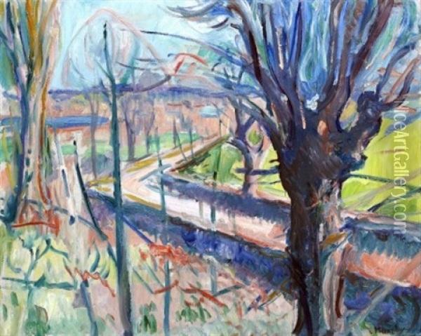 Vardag Pa Jeloya Oil Painting - Edvard Munch
