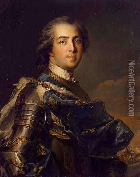Portrait of Louis XV of France Oil Painting - Jean-Marc Nattier