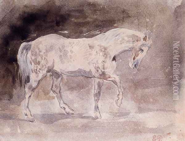 Horse Oil Painting - Eugene Delacroix