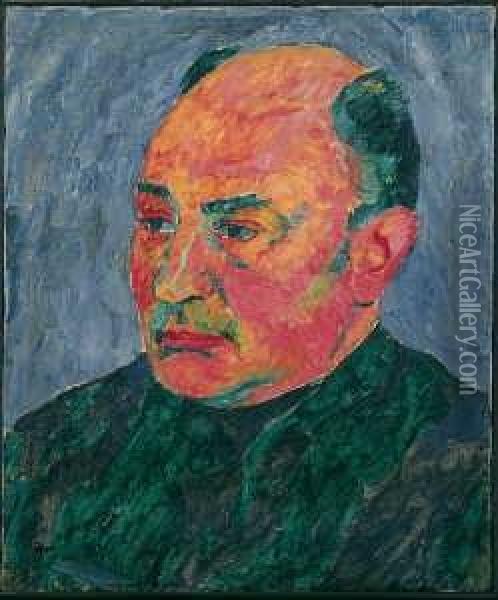 Portrat Professor Haken Oil Painting - Walter Ophey