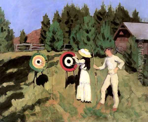 Archers 1911 Oil Painting - Karoly Ferenczy