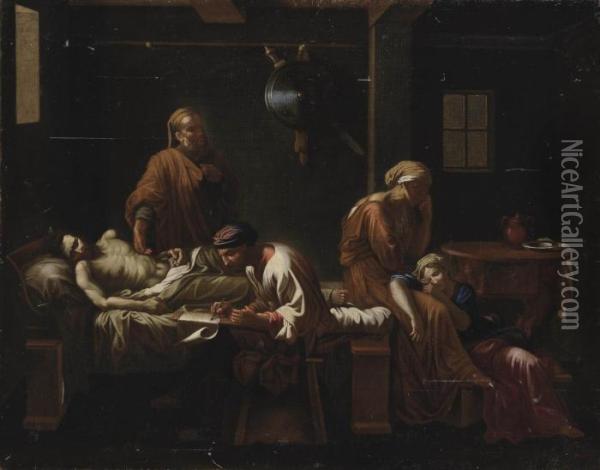 The Testament Of Eudamidas Oil Painting - Nicolas Poussin