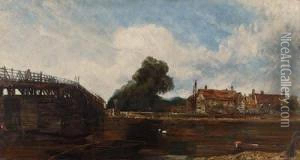 Hampton Court Bridge Oil Painting - Harry Williams