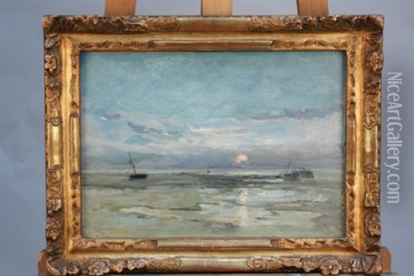 Marine Au Soleil Couchant Oil Painting - Frank Myers Boggs