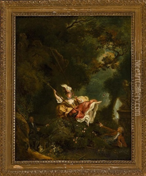 Les Hasards Hereux De L'escarpolette Oil Painting - Jean-Honore Fragonard
