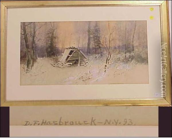 Woodedlandscape Oil Painting - Du Bois Fenelon Hasbrouck