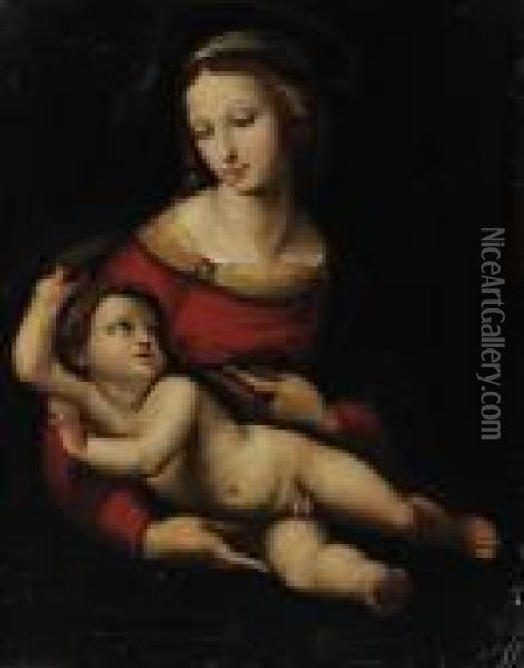 The Madonna And Child Oil Painting - Raphael (Raffaello Sanzio of Urbino)