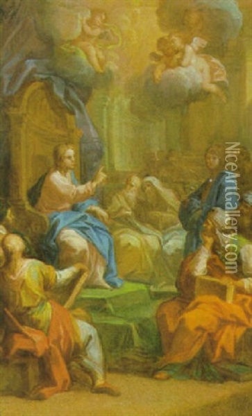 Christus Unter Den Schriftgelehrten Oil Painting - Jean Restout the Younger