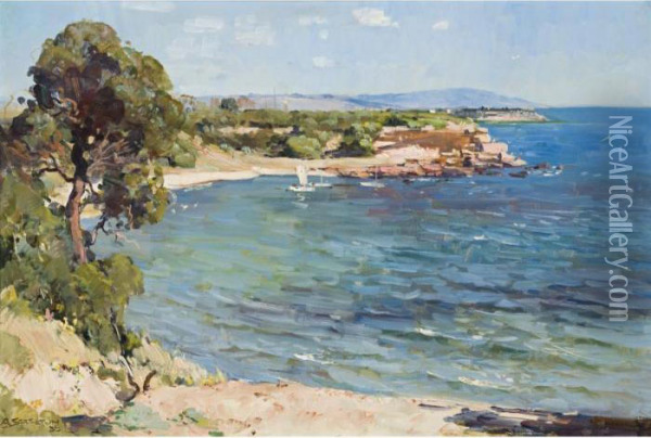 The Incoming Tide Oil Painting - Arthur Ernest Streeton