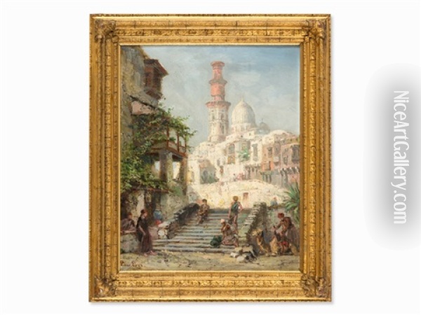 Oriental Scene Oil Painting - Pierre (Henri Theodore) Tetar van Elven
