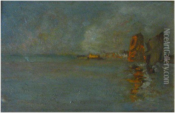 Barque Dans La Lagune De Venise Oil Painting - Guglielmo Ciardi