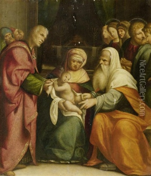 Beschneidung Christi Oil Painting - Benvenuto Tisi da Garofalo