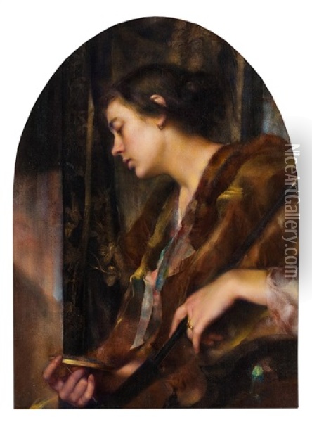 Damenbildnis Oil Painting - Max Levis