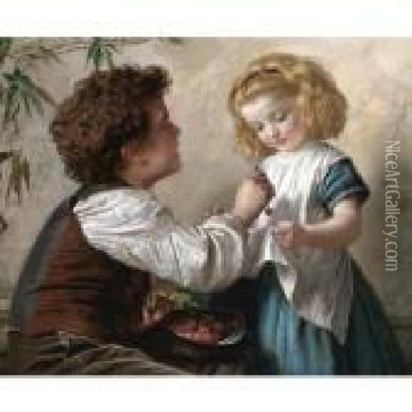 The Cheat Oil Painting - Sophie Gengembre Anderson