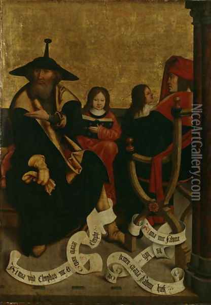 Cleophas and Mary of Cleophas, Salomas and Mary Salome, c.1505-06 Oil Painting - Bernhard Strigel