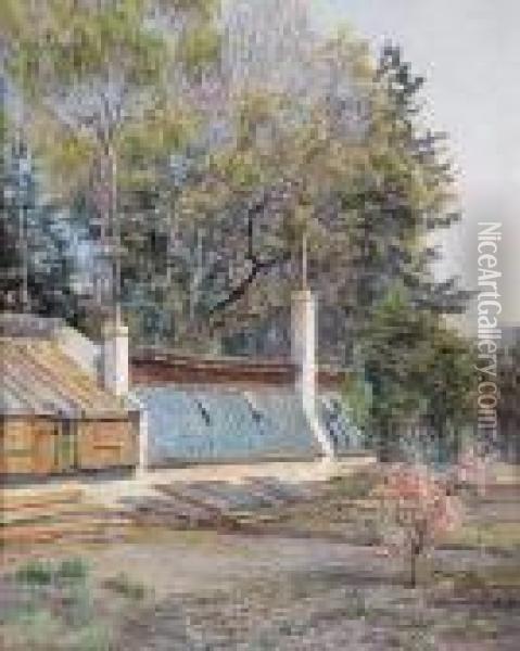 Glashaus In Einer Gartnerei Oil Painting - Hugo Charlemont