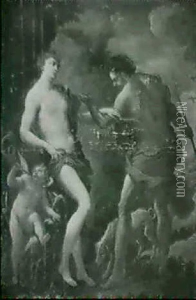 Venus And Adonis Oil Painting - Sebastiano Ricci