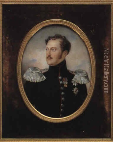 Emperor Nicholas I Pavlovich Oil Painting - Iwan Winberg
