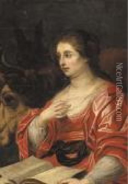 Portrait Of A Woman Oil Painting - Peter Paul Rubens