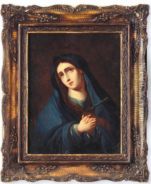 Virgen Dolorosa Oil Painting - Nicolas Enriquez