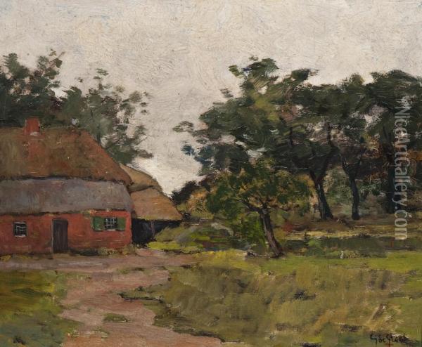 Path Along A Farm Oil Painting - Gerardus De Groot
