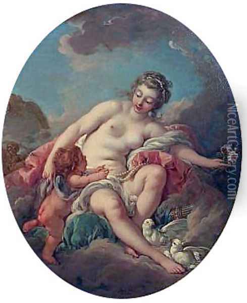 Venus Restraining Cupid Oil Painting - Francois Boucher