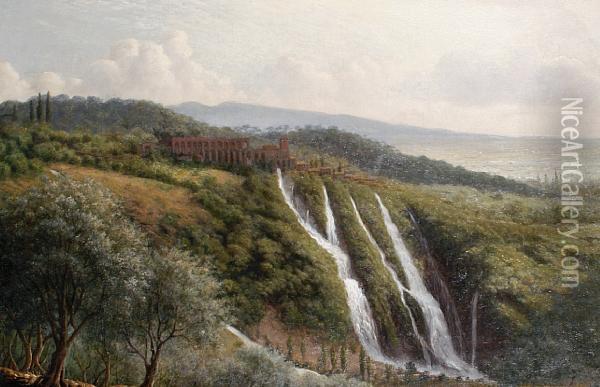 Tivoli Landscape Oil Painting - William Hammer