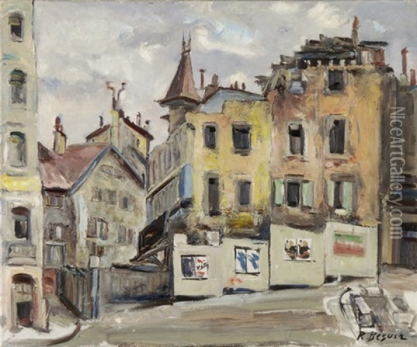 Gasschen In Der Altstadt Oil Painting - Rene Samuel Beguin