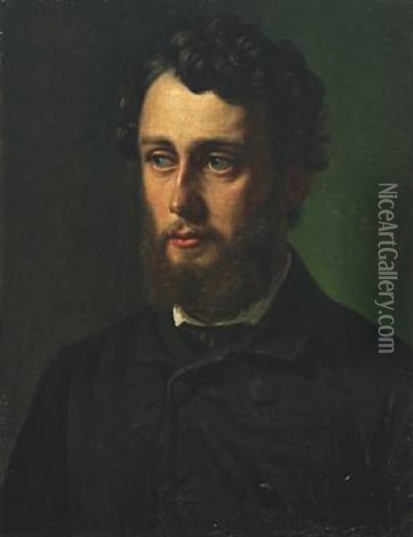 Portrait Of A Gentleman Oil Painting - Wilhelm Nicolai Marstrand