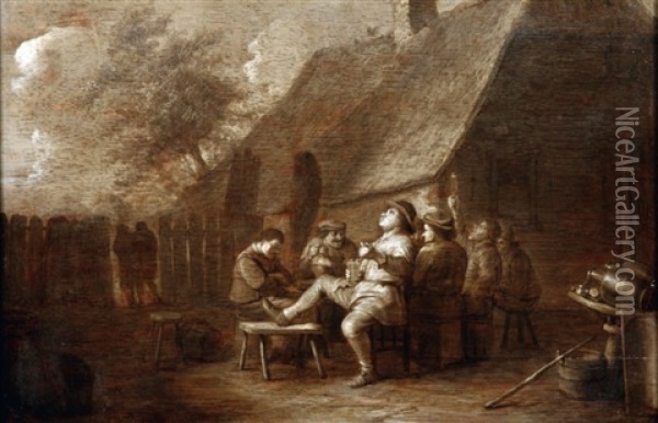 Scene De Taverne Oil Painting - Adriaen Jansz van Ostade