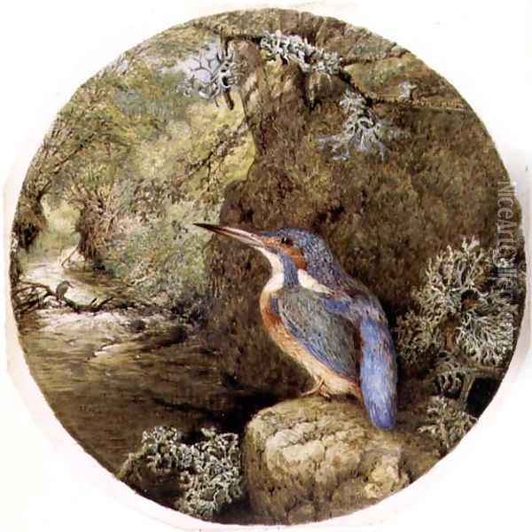 The Kingfishers Haunt, 1864 Oil Painting - Harrison William Weir