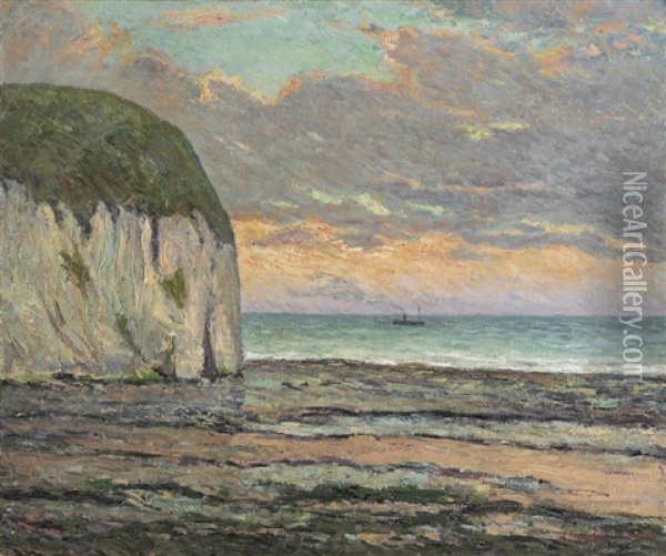 Soileil Couchant, Yport Oil Painting - Maxime Maufra