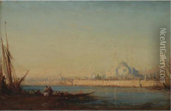Vue De Constantinople Oil Painting - Felix Ziem