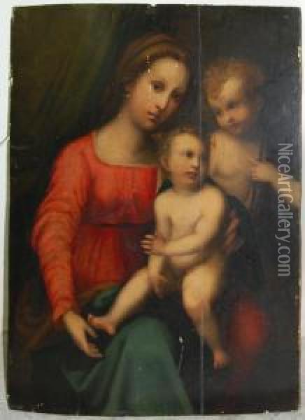Madonna Col Bambino E San Giovannino Oil Painting - Andrea Del Sarto