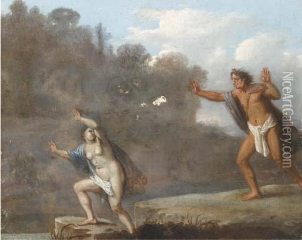 Apollo And Daphne Oil Painting - Daniel Vertangen