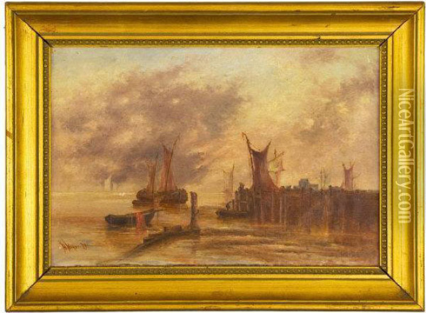 Dutch Marine Oil Painting - Herman Henry Op Der Heijde