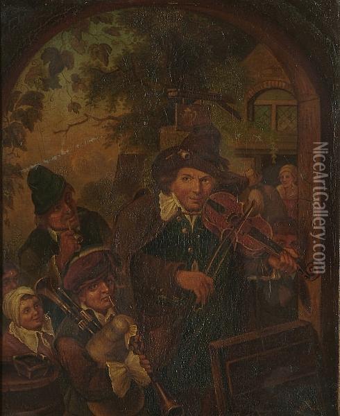 Muscians Oil Painting - David The Younger Teniers