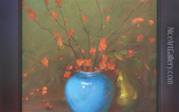 Still Life (flowers In Vase) Oil Painting - Jean Mannheim