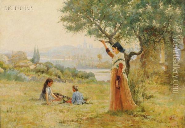 An Afternoon Oil Painting - J.Ambrose Prichard
