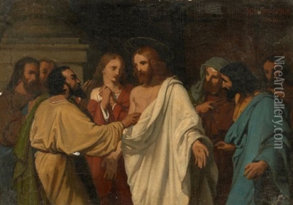 L'incredulite De Saint Thomas Oil Painting - Jules Richomme