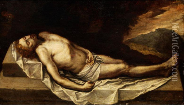 Christus Im Grabe Oil Painting - Domenico Fetti