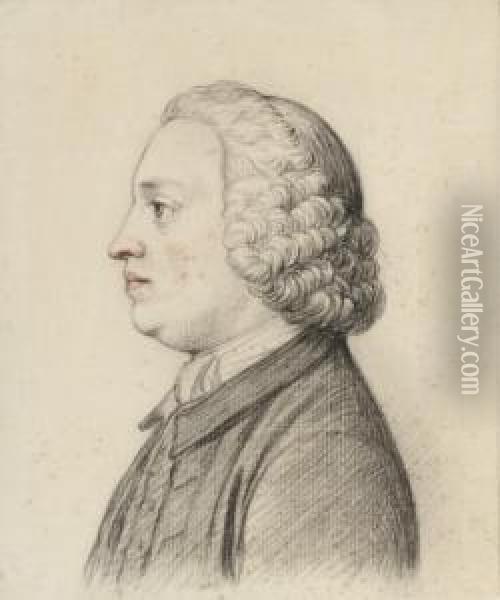 Portrait Of A Gentleman, Bust-length, In Profile To The Left Oil Painting - Hoare, William, of Bath