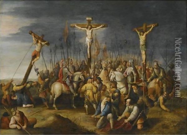 The Crucifixion 2 Oil Painting - Frans the younger Francken