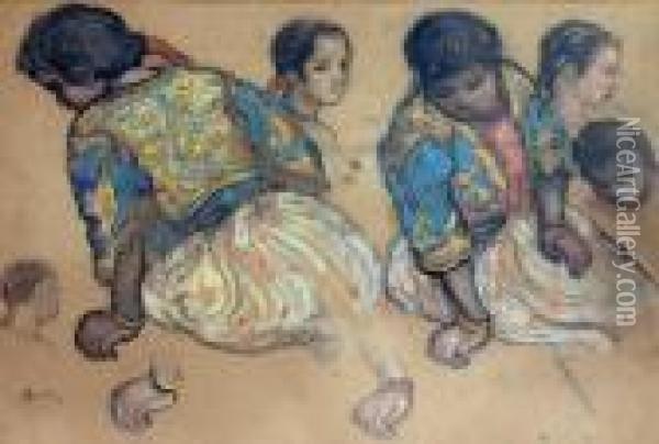 Etude De Femmes Orientales Oil Painting - Andre Sureda