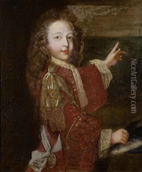 Portrait Of James Francis Edward Stuart, 'the Old Pretender' Oil Painting - Nicolas de Largilliere