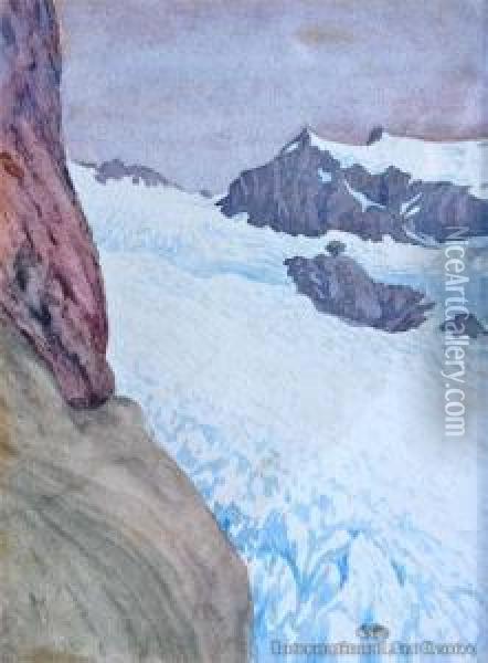 Fox Glacier Oil Painting - Charles Blomfield