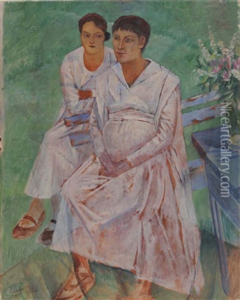 Maternity Oil Painting - Kuz'ma Sergeevich Petrov-Vodkin