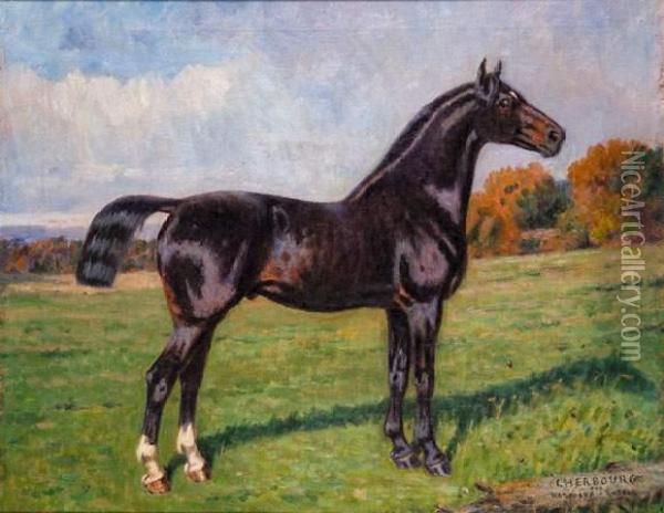 Cheval, Cherbourg Oil Painting - Paul Le More