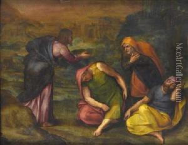 Le Christ Au Jardin Des Oliviers Oil Painting - Marcello Venusti